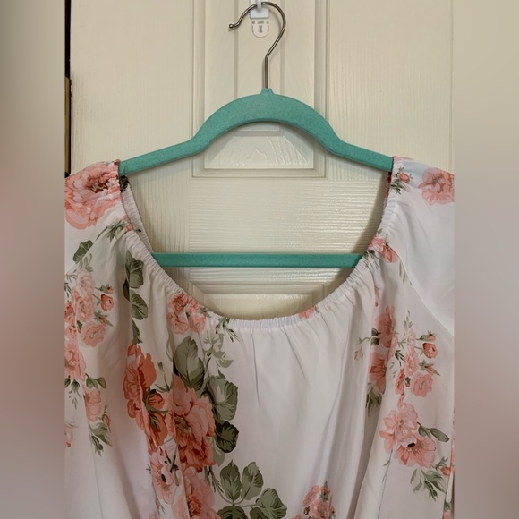 Beautiful, vintage, floral, print blouse size X large - Picture 6 of 13